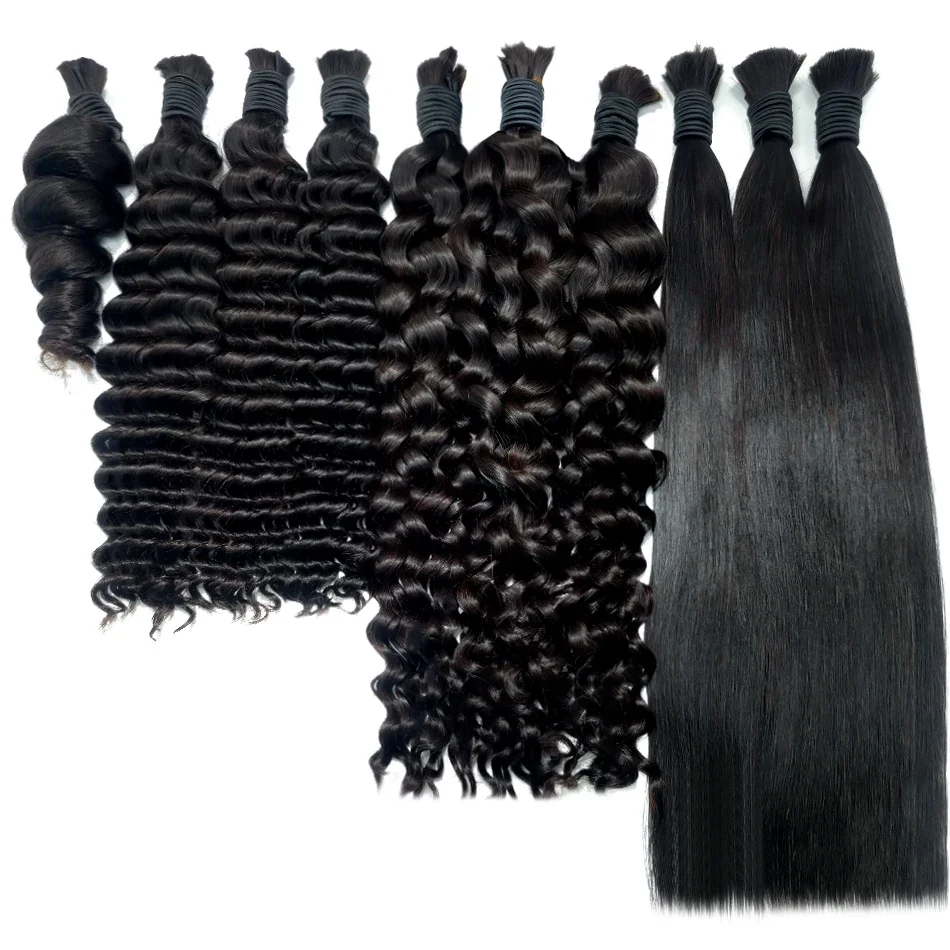 100% Virgin Human Hair Bulk Extension Loose Body Wave Bulk Weben fir Flechten_voghion.com