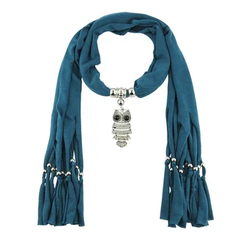 Quality Owl Accessories Pendant Alloy Tassel Necklace Jewellery Scarf