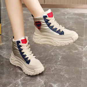 K6719 Women's Casual Sports Hot Sale Winter Thick-Soled Shoes Non-Slip Lace-Up Warm Anti-Slippery Shoes