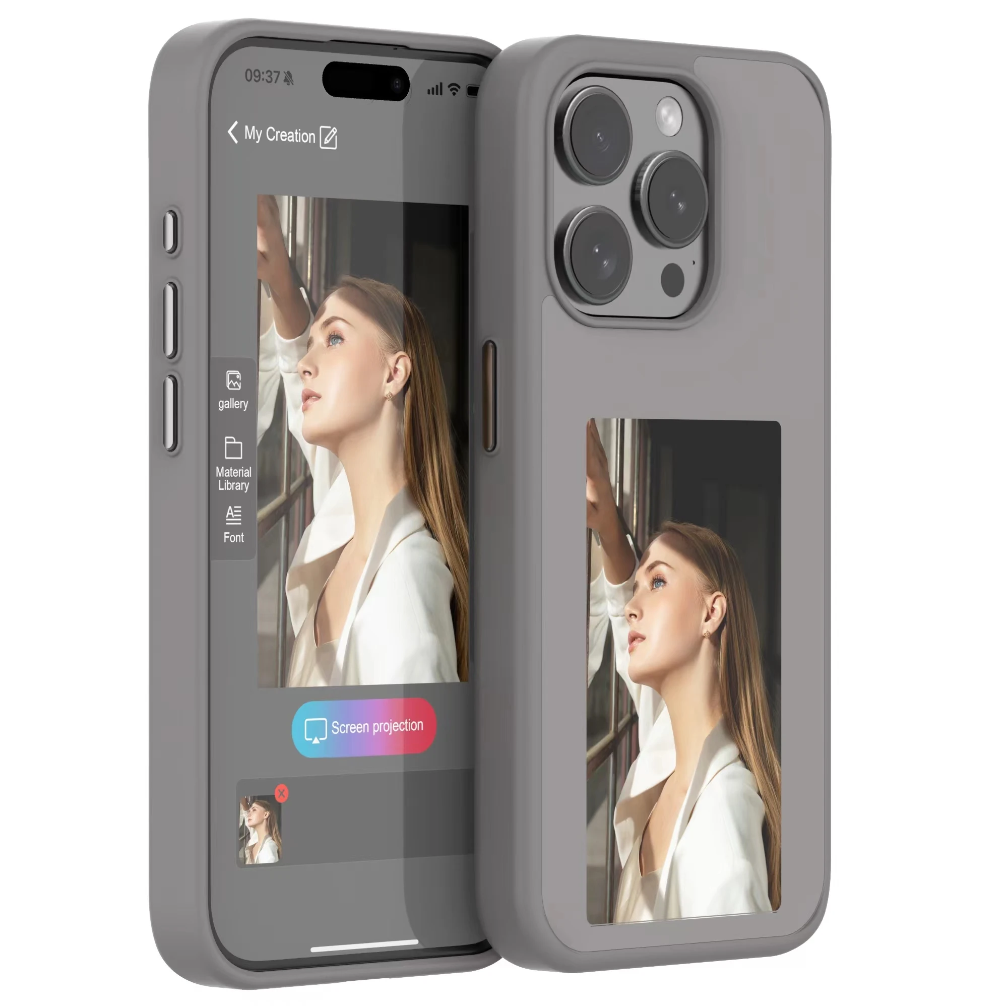 High Quality New Designer NFC Smart E Ink Screen Display Mobile Phone Accessories