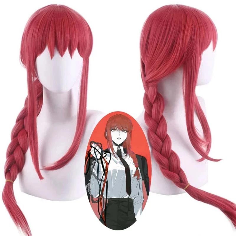 Makima Cosplay Wig Anime Chainsaw Man Cosplay Long Braided Heat ...