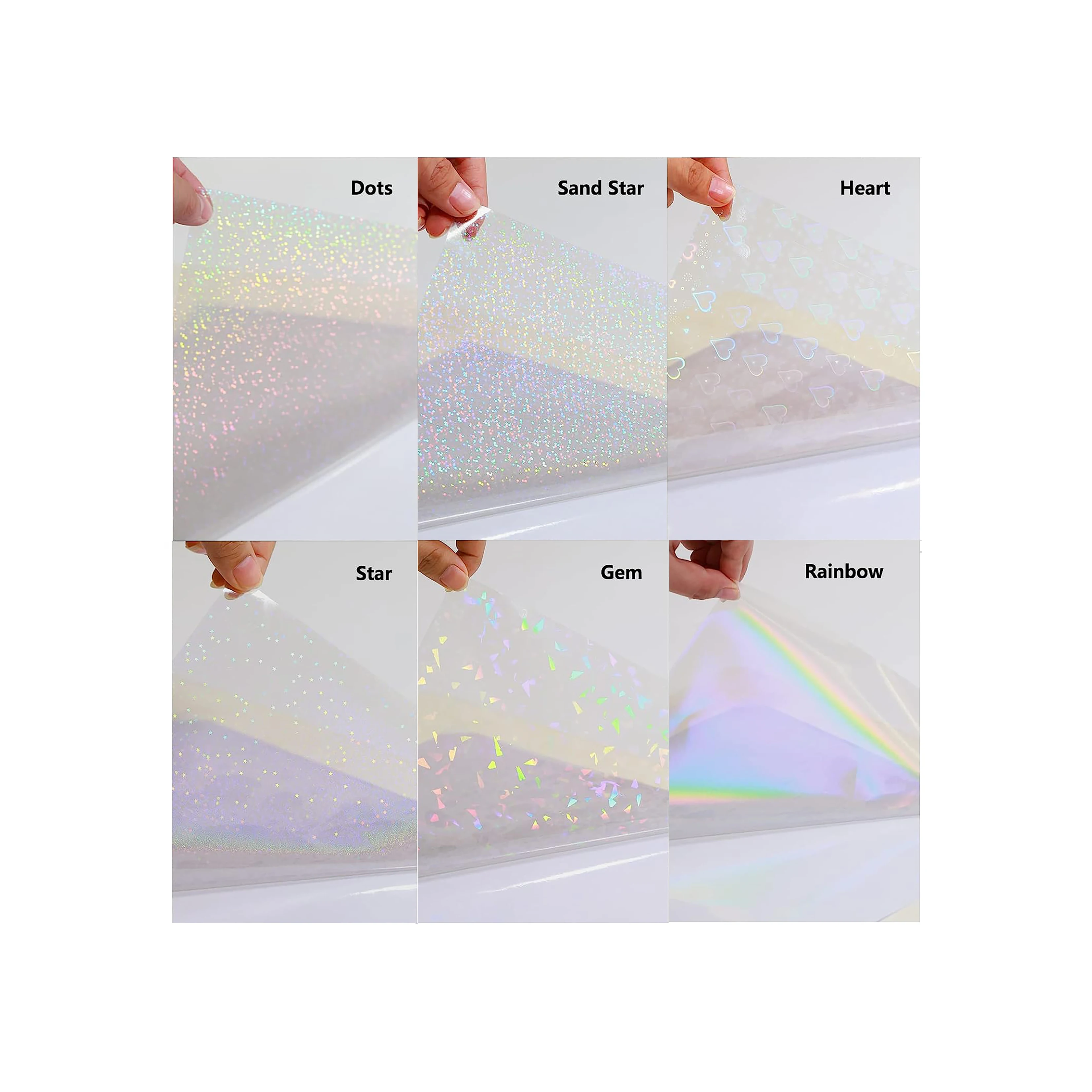 Broken Glass Holographic A4 Adhesive Overlay Sheet Water Resist Cold ...