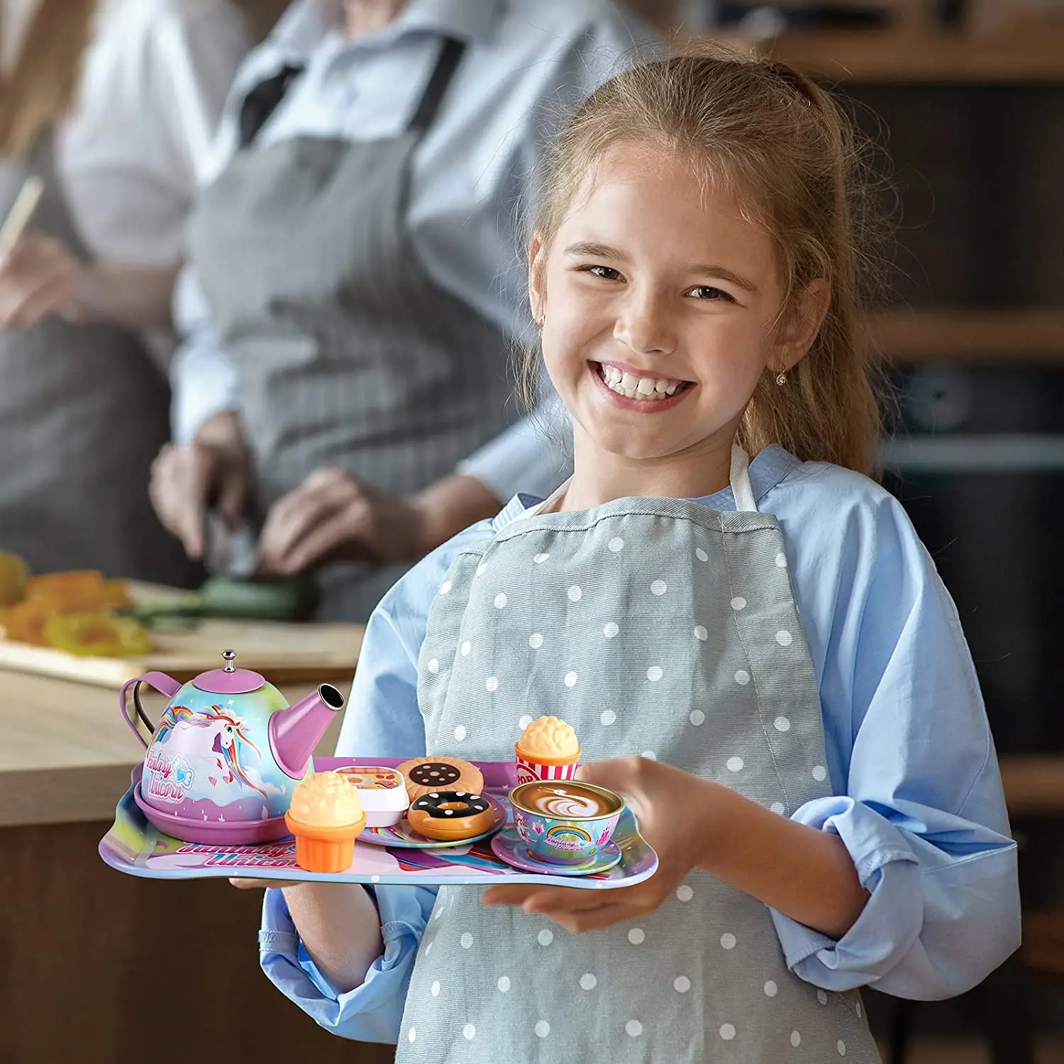 Toy Unicorn Tea Set For Little Girls Princess Tea Party Play Toy Kid