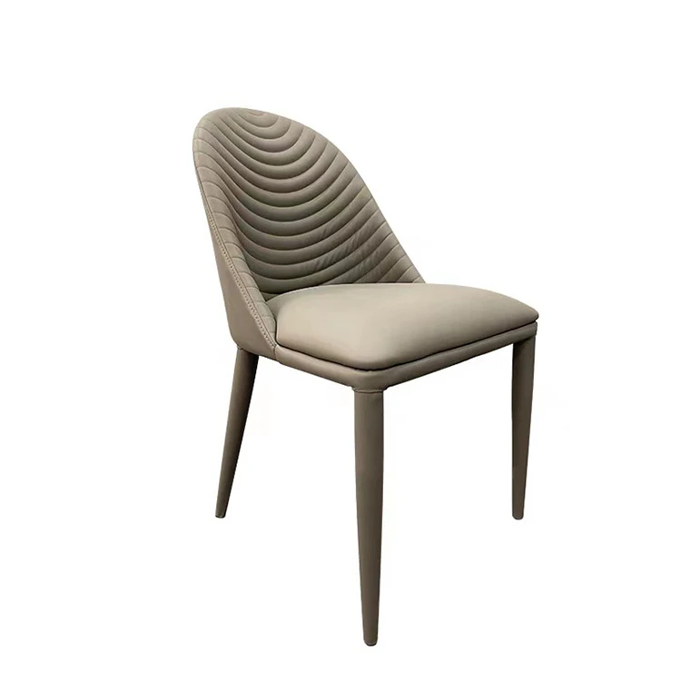 Italian Style Dining Chair Nordic Light Luxury Home Leather Art Restaurant Living Room Chair with Backrest