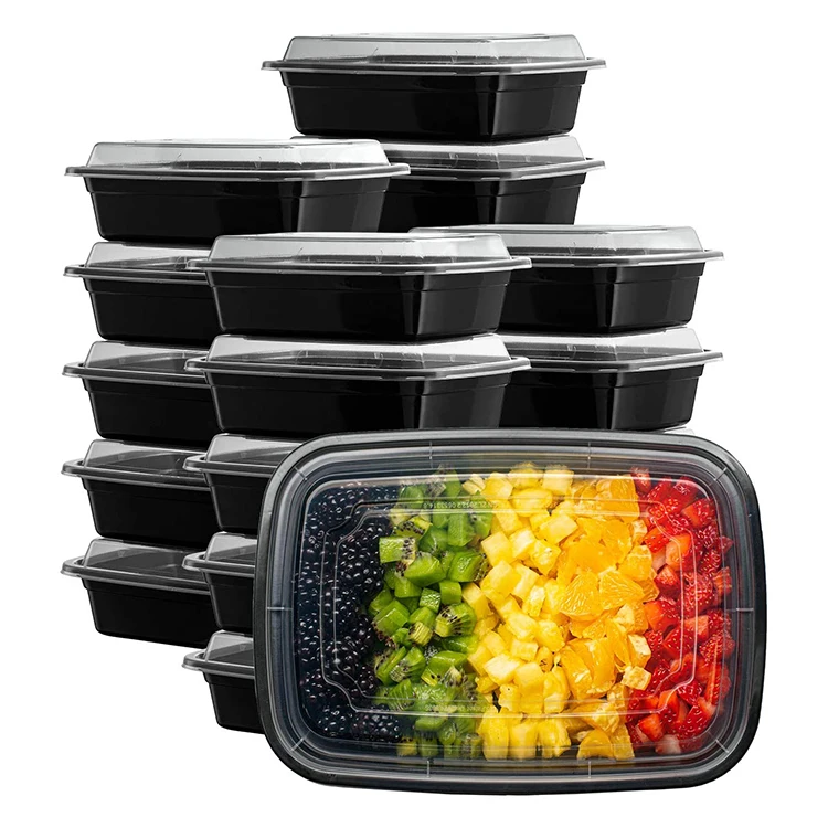 Source Reusable BPA Free Meal Prep Containers 16 oz 1 Compartment