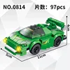 0814 auto da corsa verde-97 pezzi
