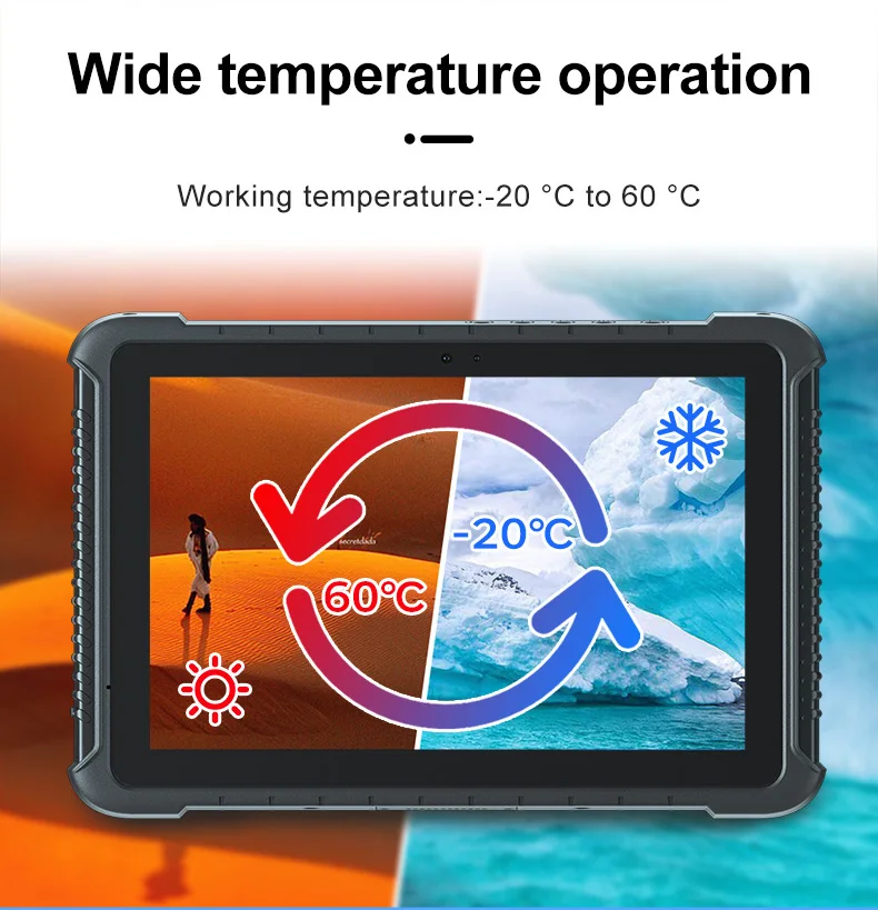 CENAVA A16R Shockproof Industrial Rugged Tablet PC Android 13 IP67 Protection With RS232 RJ45 Port Optional NFC Fingerprint