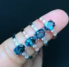 natural blue topaz ring Style 9