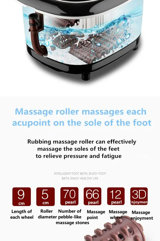 Senxiao Heated Foot Spa Home Infrared Ozone Kasj Large Feet Bath Basin Pedicure Spa Massager Leg