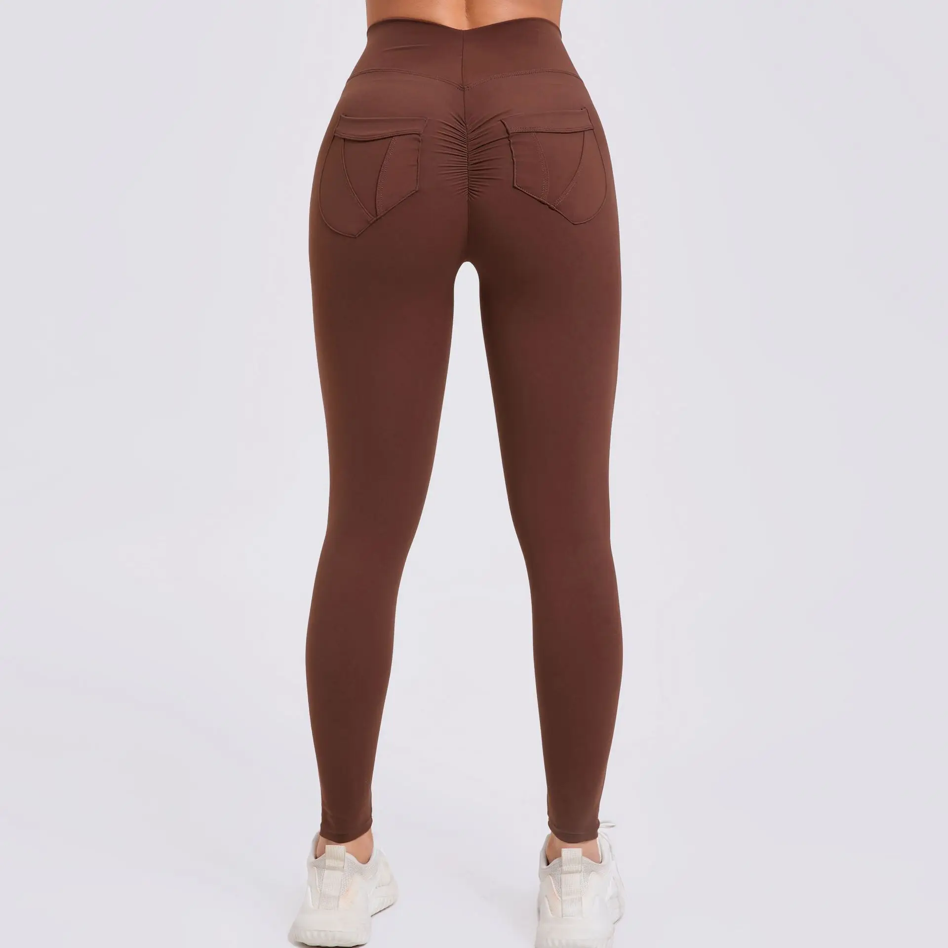 High-Waisted Butt-Lifting Yoga Pants Quick-Dry Fitness Pants Breathable Pocket Running L preview
