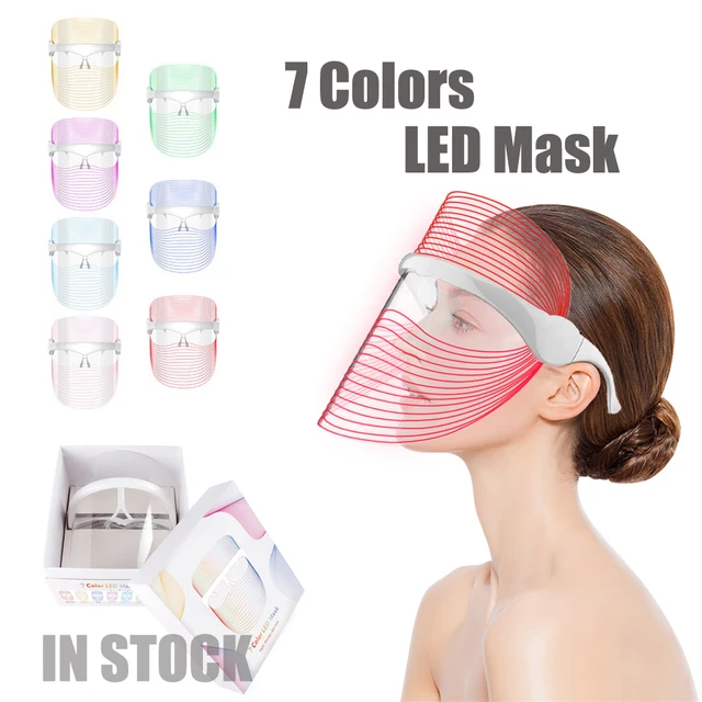 Portable USB Rechargeable facial treatment skin rejuvenation machine 7 color Photon light therapy beauty face led mask