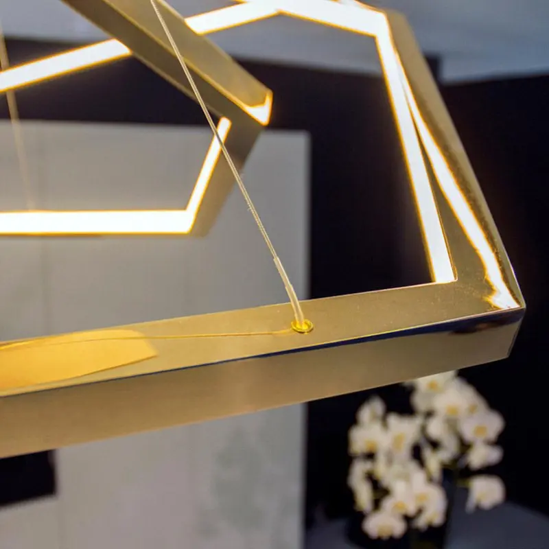 JYLIGHTING Modern Remote LED Rings Pendant Lights LED Luminaire Suspendu Lighting Industrial Lamp for Living Room Dining Room