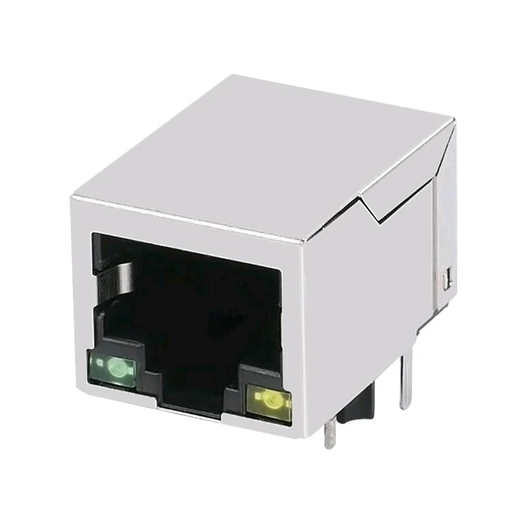 Shielded Modular Jack 8P8C Ethernet Socket RJ45 Connector With 90 Degree 0432498919
