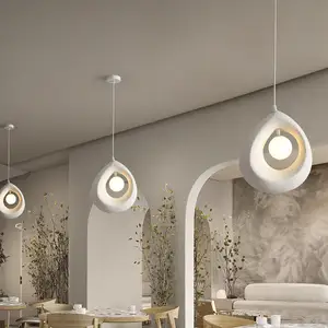 Zeal Lighting Modern Kitchen Island White Nordic Wabi Sabi Pendant Light Kitchen bar Dining Room Chandelier