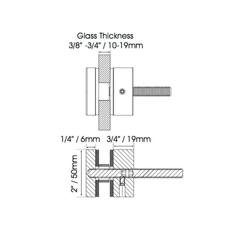 Balcony Standoff Glass Railing Modern Fence With 12mm Tempered Glass ...