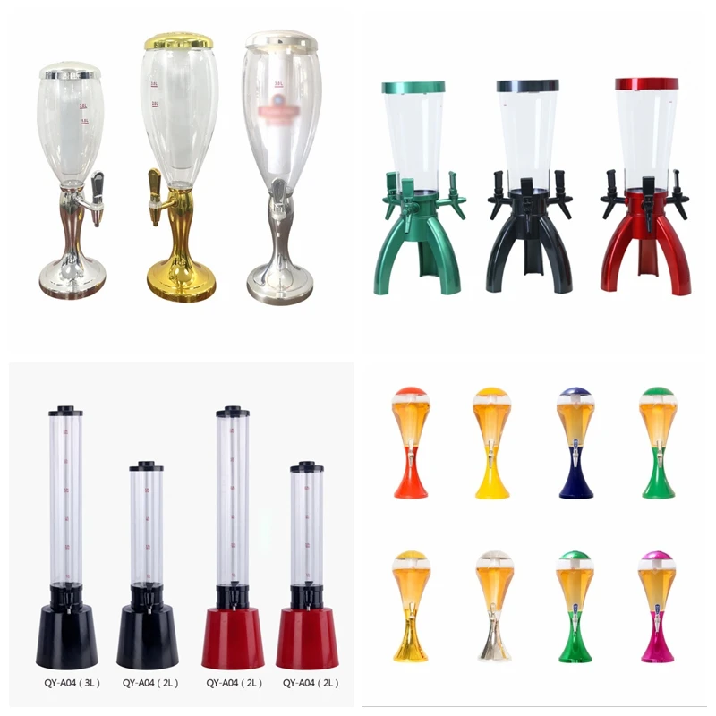 Factory Wholesale 3 Liter Bottoms Up Beer Dispenser Draft Beer Tower