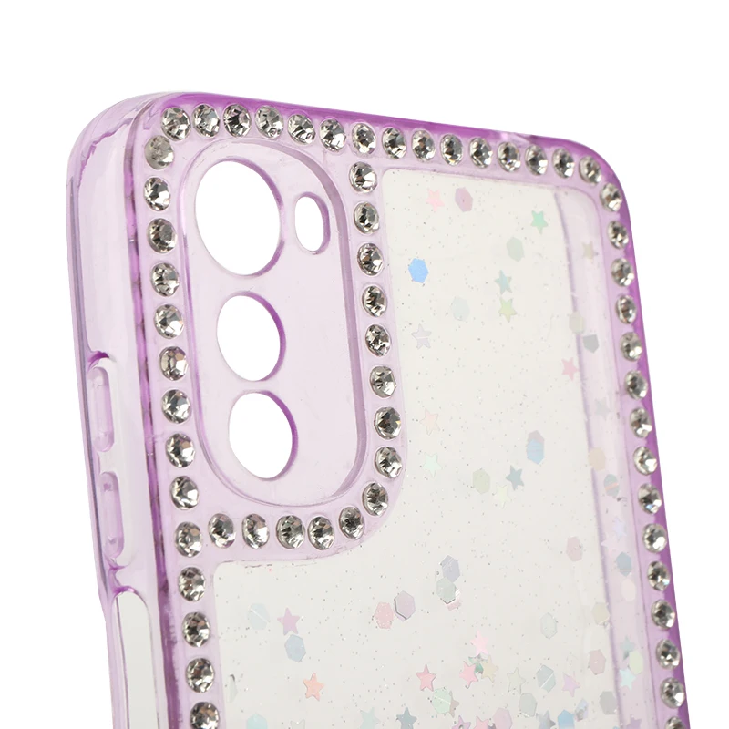 Newest TPU Acrylic Epoxy Back Cover Diamond Glitter Cell Phone Case for Samsung Galaxy A03S A04 A14 A04S Funda