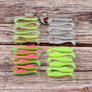 Soft Fish T-Tailed Bionic Lure 6.5cm 2.3g Plastic Bait 6pcs TPR Material Carp Artificial Soft Bait for Sea Bass Salmon Target – Soft Lure – view 5