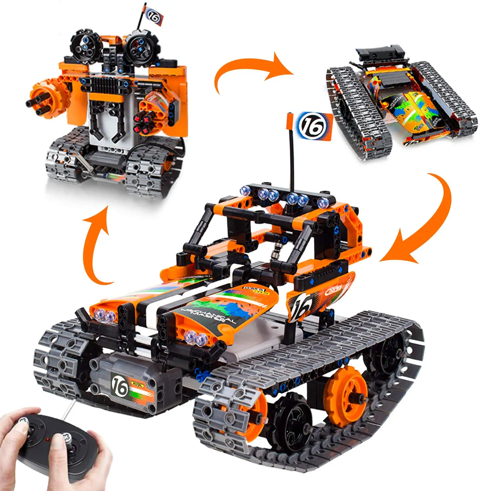 Радиоуправляемый конструктор. High-Tech Expert ideas car building Blocks Red Racing Motorcycle Set DIY Assembley Brick Construction Toys for boys Adult Gifts.