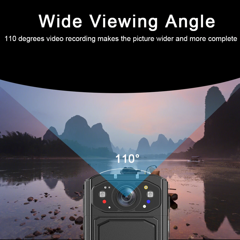 Android System 5G WiFi Network Camera Face Recognition Cammpro 2196P 256GB Intelligent Body Worn Camera