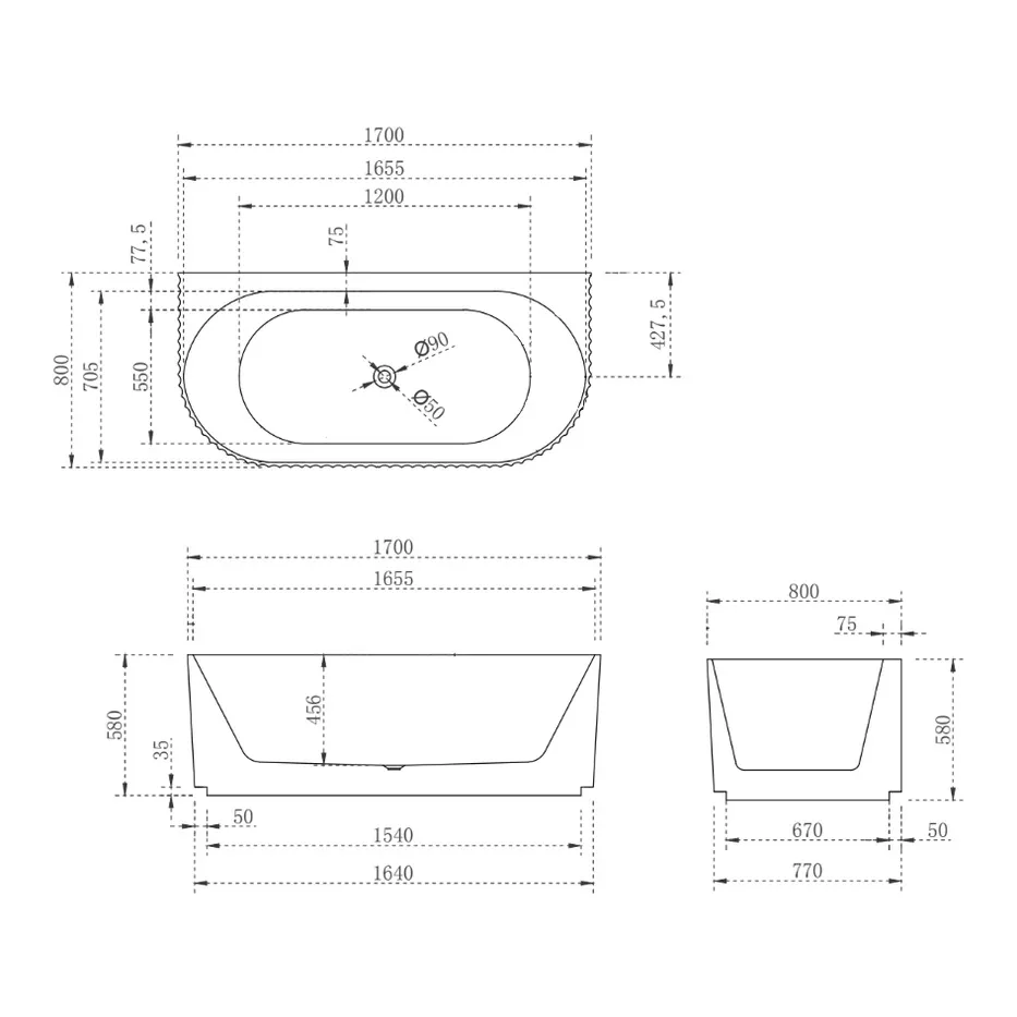Luxury Transparent Acrylic Household Bathtub Bathtub Independent Crystal Resin Bathtub Buy