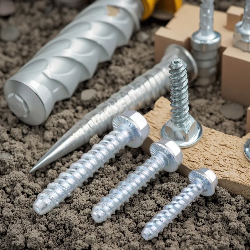 Zinc Plated Self Drilling Drywall Anchors Flange Face Self Threading Concrete Screw for Building Steel Stainless Steel Coarse details