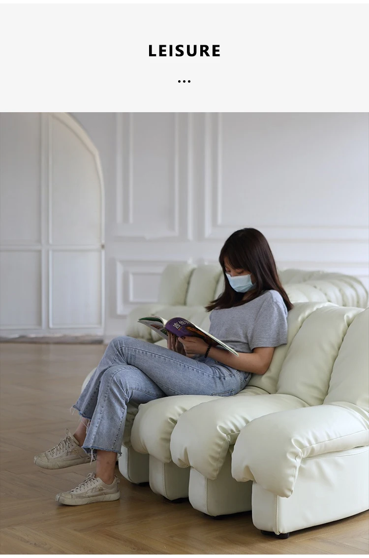 New Design Spine Sofa Set 5 Seater Modern Lounge Round Sofa Curved Sofa