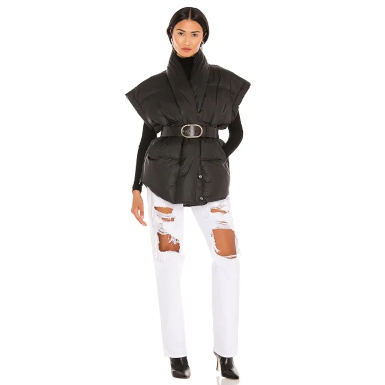 sleeveless puffer jacket plus size