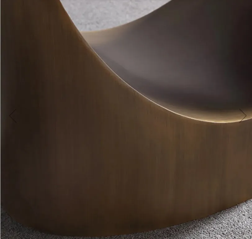 Distinctive Design Industrial Metal Black Steel Antique Brass Table