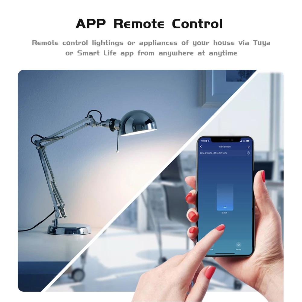 Cheapest Tuya Wifi DIY Mini Switch Two Way Wiring Smart Home Automation Module Compatible with Tuya Alexa Google Home