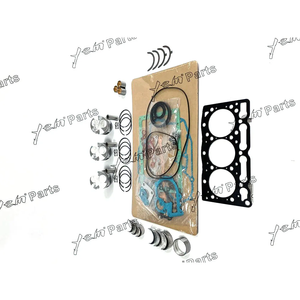 D1105 Overhaul Kit With Pistons Rings Set Full Gasket Kit Engine Bearings Valve for Kubota Engine 5