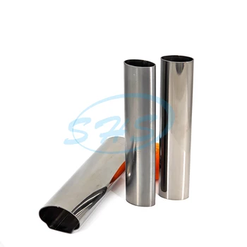 Black & mirror ss 304 316 stainless steel electroplating special shaped tube 6k with plated for interior and exterior decoration
