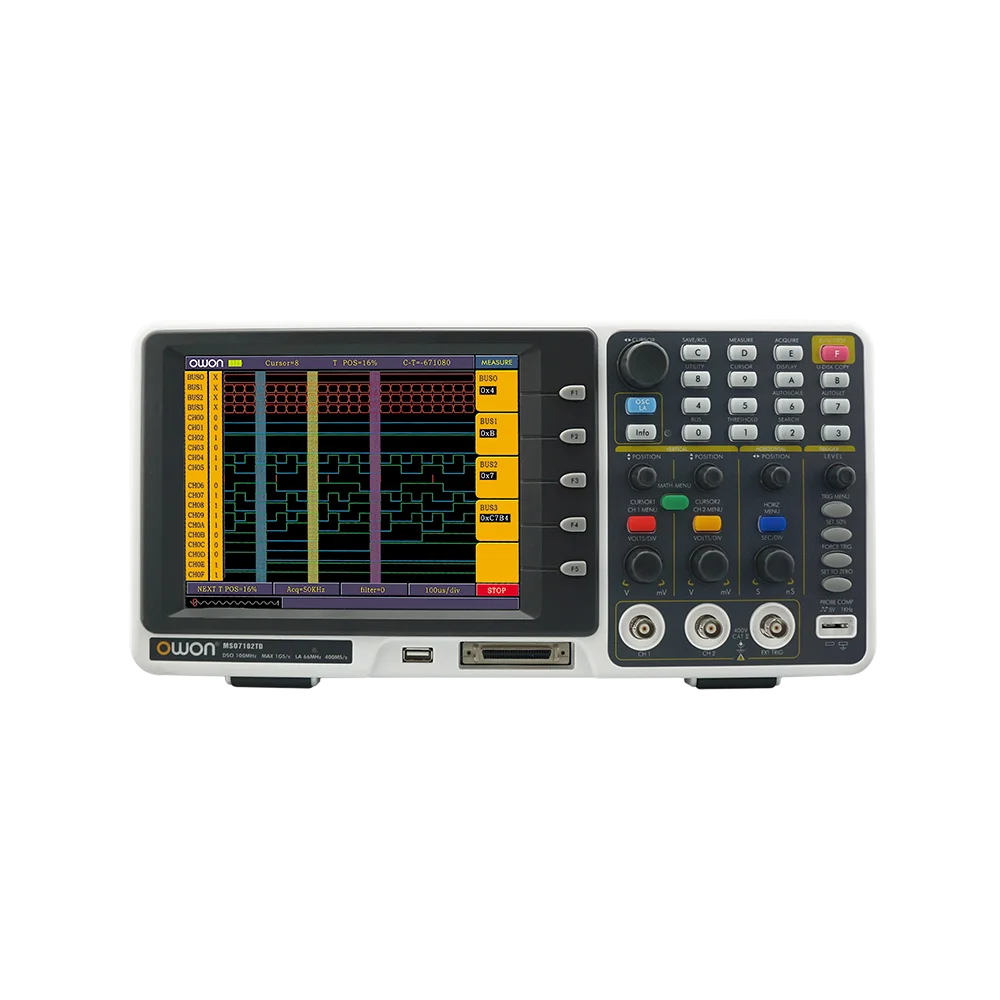 OWON MSO8102T 2 in 1 Logic Analyzer With Digital Oscilloscope  2 Channel 100MHz 2GS/s Sample Rate