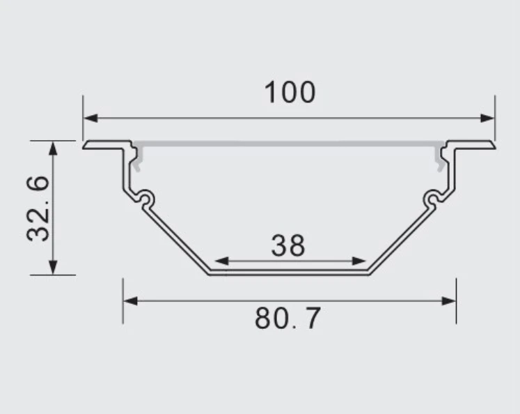 SDW8080X CEILING TOP CORNER LINE LAMP LED ALUMINUM PROFILE SURFACE ...