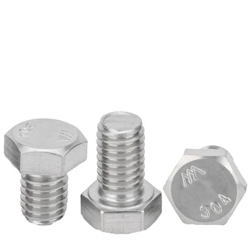 304 stainless steel screw bolt # 4 # 6 # 8-32 American and British standard hex head screws