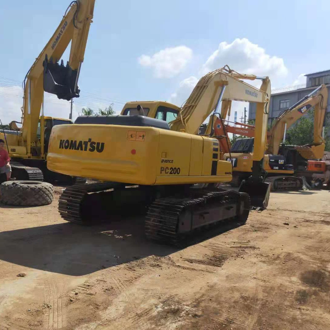 Japan Used Excavator Machine Komatsu Pc220 6 Excavator Long Arm Excavator Komatsu Pc220 Digger 8154