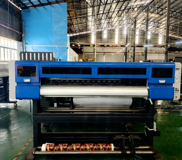 Eco-solvent Sublimation Heat Press Wide Format Banner T-Shirt Fabric Flex Egg Inkjet Printer XP600 1800mm Semi-Automatic 2