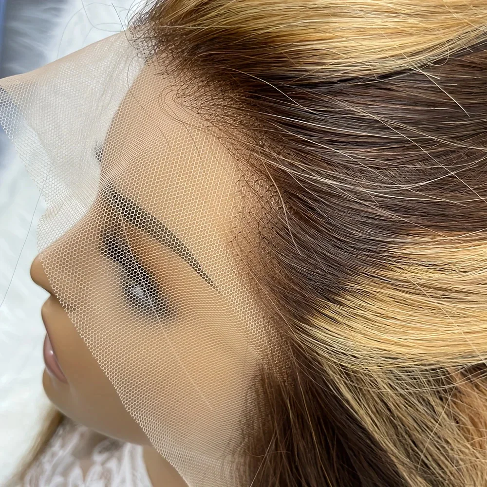180 Density 4 27 Highlight Body Wave Lace Wigs 8 16 inch 13x4 Lace Front Deep Wave Curly Human Hair Short Bob Wig for Women_voghion.com