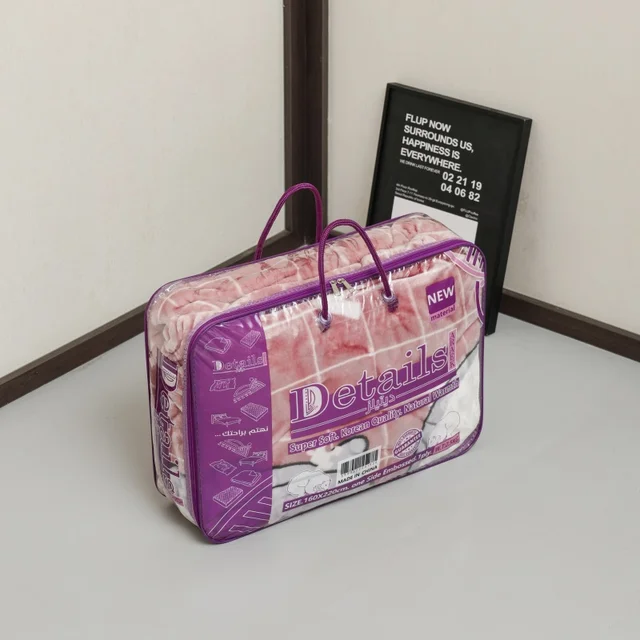 Customizable PVC Zipper Travel Blankets and Reusable Plastic Storage Bags for Quilts