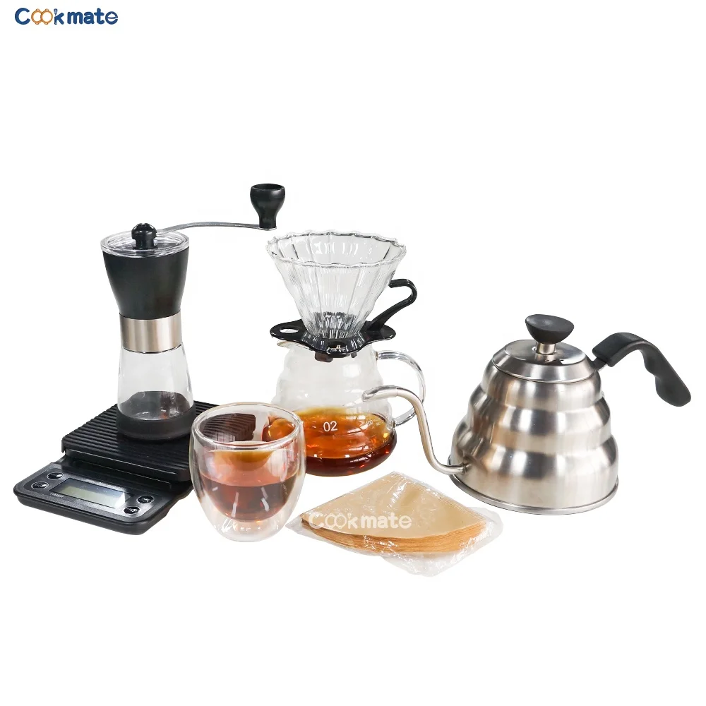 V60 новый дизайн кемпинг кофейный дорожный мешок капельный набор наполнитель 1 л чайник Портативный с фильтром Чайник стеклянная чашка