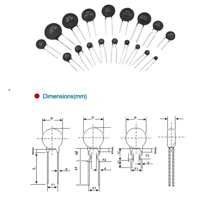 Thermistance NTC 5Ω - Capteur De Courant D'appel Pour Entrejambe - Lot De 3 Pièces - Protection Anti-surintensité