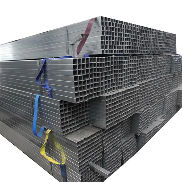 Galvanized square Steel Pipe Price Cold Rolled Ms Galvanized Carbon Black Rectangular Square Hollow Metal Steel Tube Pipe