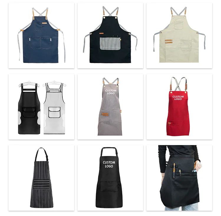 Good quality painting masonic custom pvc salon blank aprons with logo custom in cotton