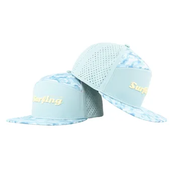 TCAP China 6 Panels Blue Camouflage 3d Embroidery Waterproof Golf Hat