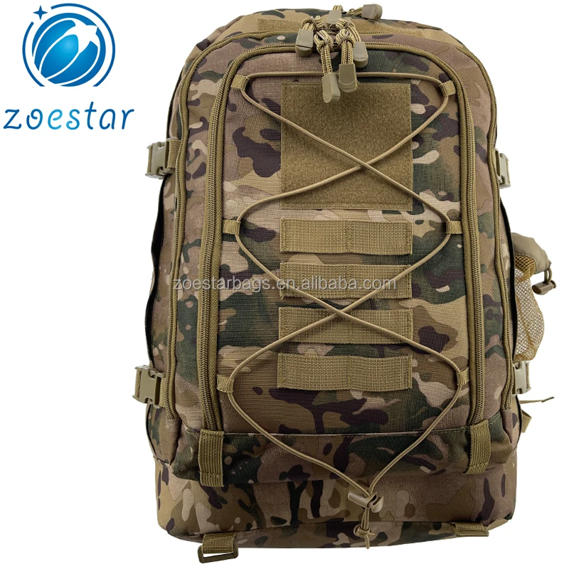 Multi- Purpose Expandable 40-60L Outdoor Sports Camo Bug Out Bag 3 Day Rucksack Tactical Gear Backpack Bag factory