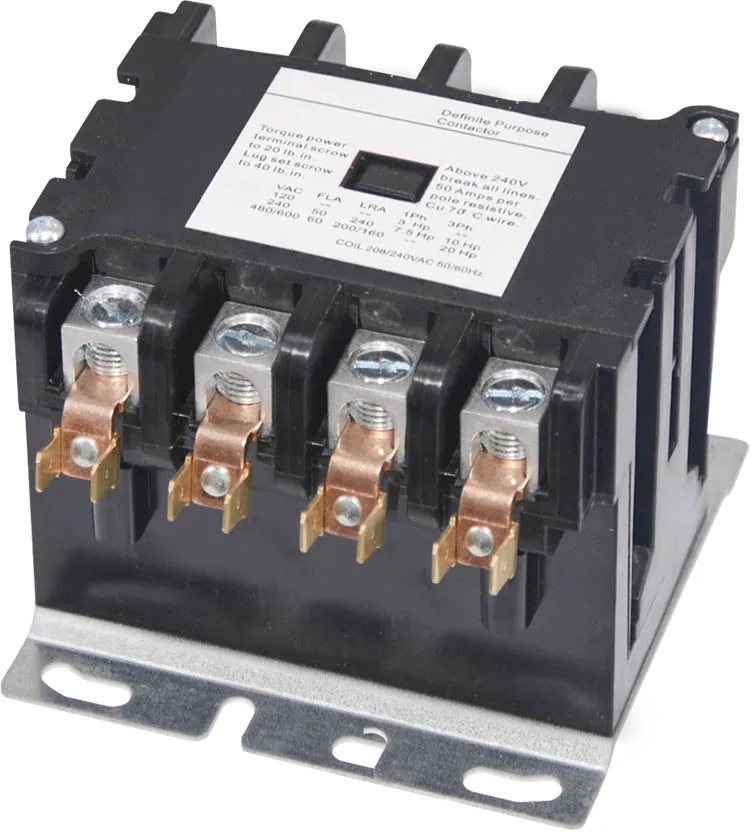 HVAC System Contactor Ac air Pole 2p Definite Purpose Coil 24 Dp 30a for air Conditioner Quality 40a 120 240vac Contactor