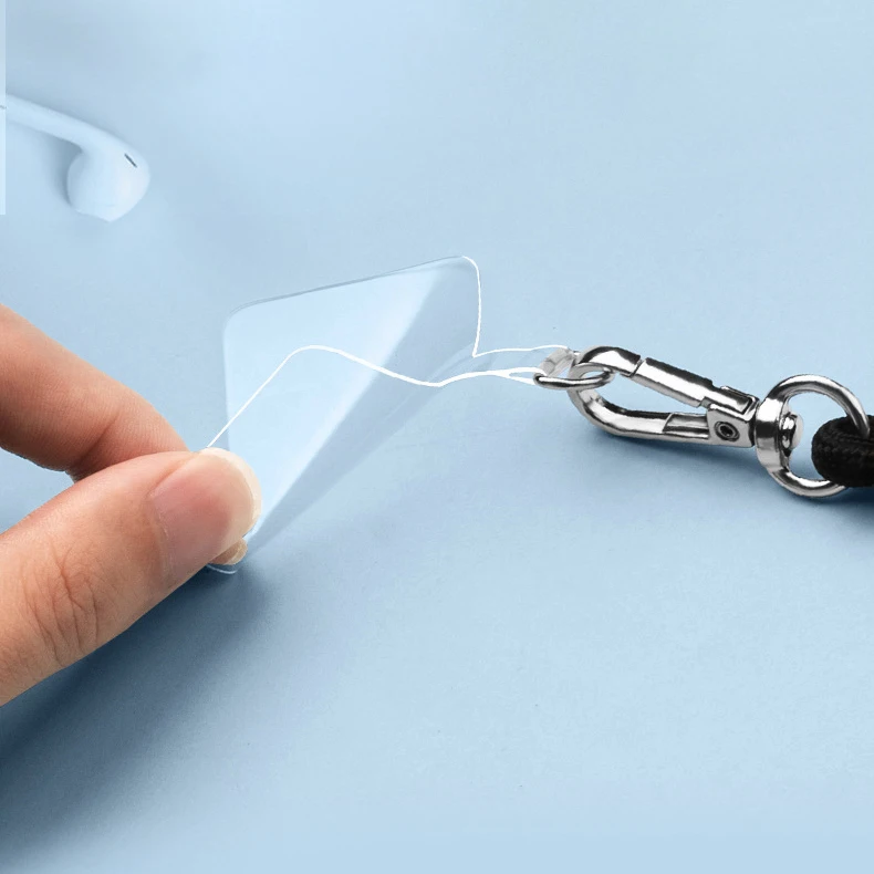 Unbreakable Strong Clear Phone Tether Tab Phone Case Lanyard with Metal Ring Universal Crossbody Patch Phone Lanyard Holder