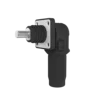 Screw type-plug+socket-black