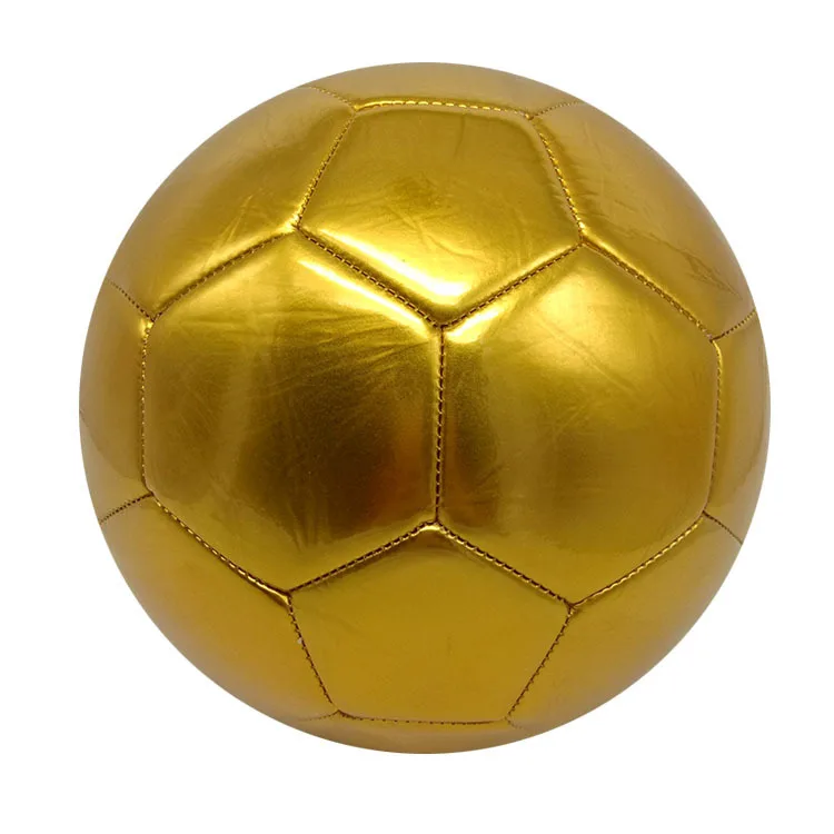 ActEarlier Team Sports Gift Custom logo  Futebol Design Gold Shiny Football Soccer Ball