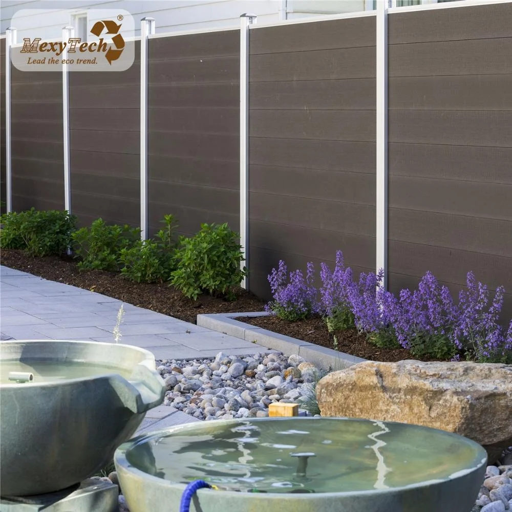 Foshan MexyTech Wood Plastic Composite Wpc Panels Outdoor Fence with Aluminum Post